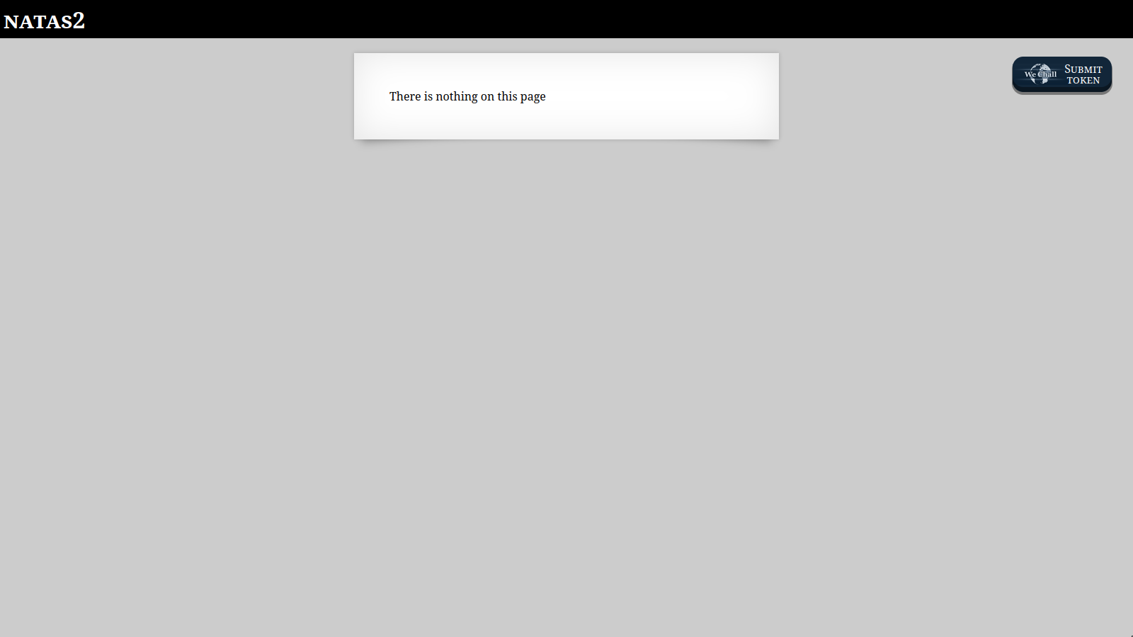 Natas 2 challenge page